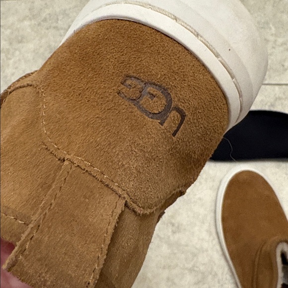 UGG Brown Suede Ankle Boots with Fur Lining - Picture 12 of 16